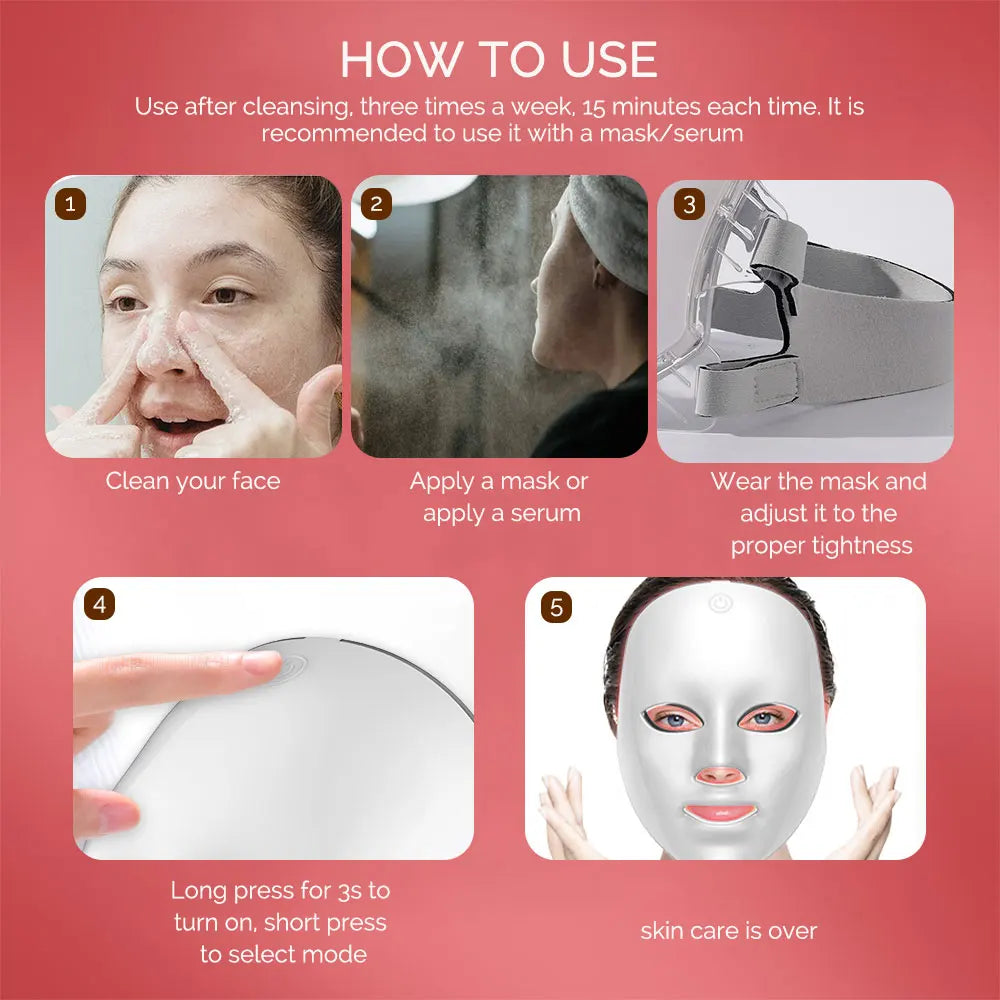 MyoGlow Wireless LED Facial Mask